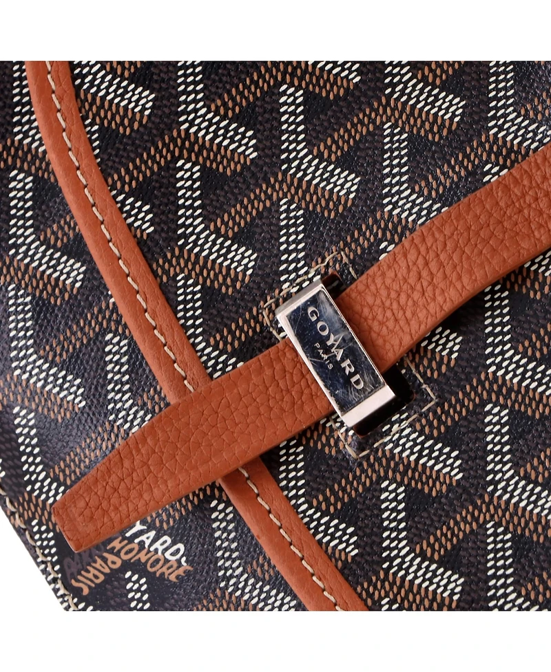 Pre-Owned Goyard Pm Belvedere Iii Messenger Bag Coated Canvas with Leather