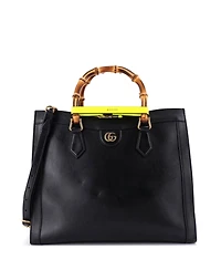 Pre-Owned Gucci Medium Diana Nm Bamboo Handle Tote Leather