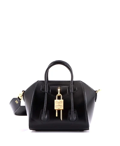 Pre-Owned Givenchy Mini Antigona Lock Bag Leather