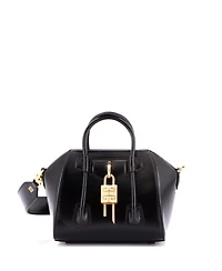 Pre-Owned Givenchy Mini Antigona Lock Bag Leather