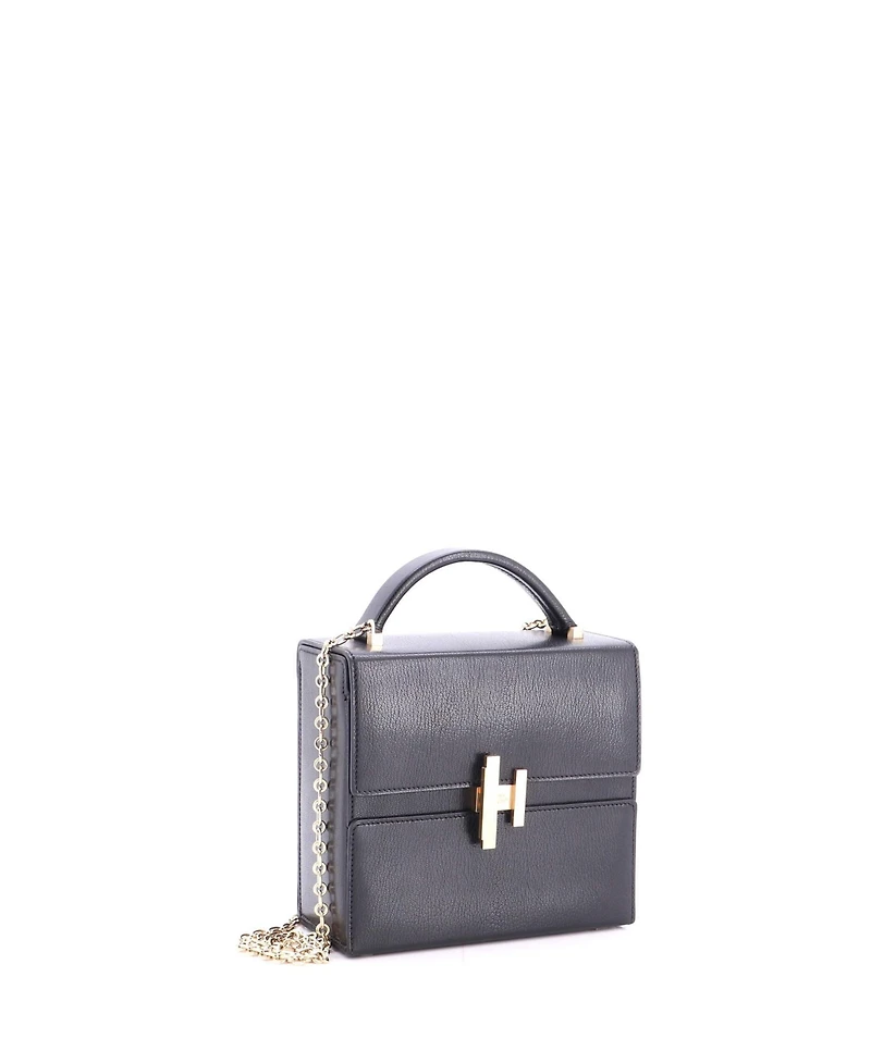 Pre-Owned HERMES Cinhetic Top Handle Bag Chevre Chamkila
