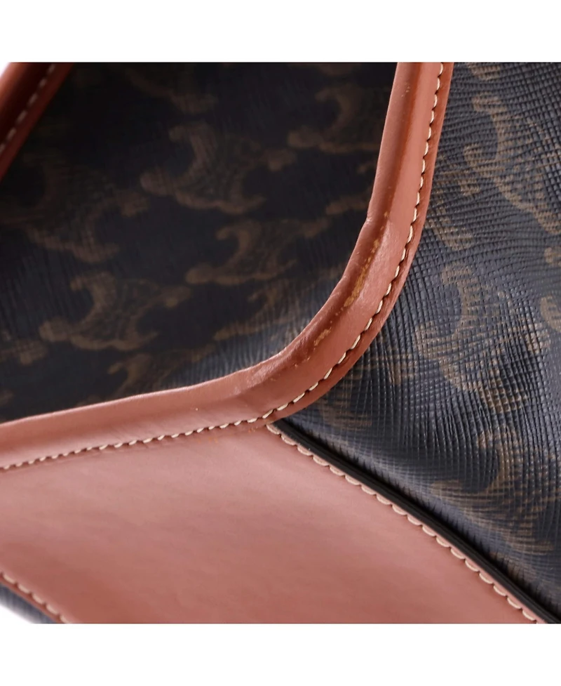 Pre-Owned Celine Horizontal Cabas Tote Triomphe Coated Canvas