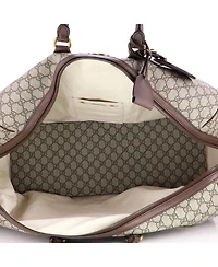 Pre-Owned Gucci Large Ophidia Carry On Duffle Bag Gg Coated Canvas