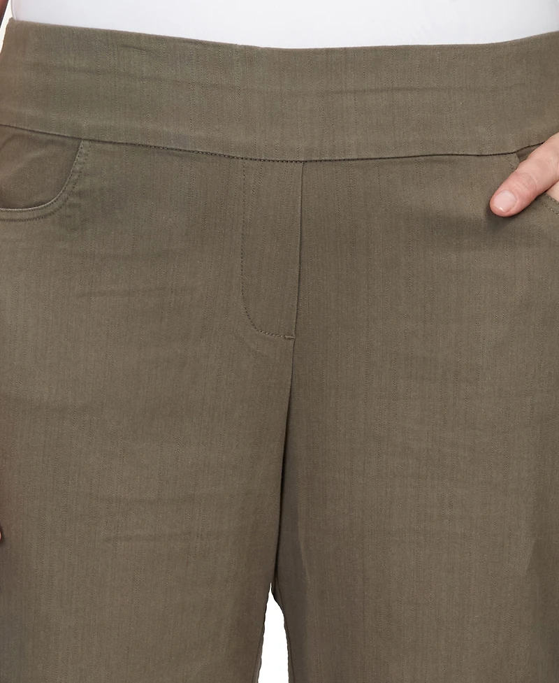 Alfred Dunner Plus Super Stretch Short Length Pants