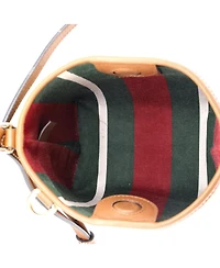 Pre-Owned Gucci Nano Gg Emblem Bucket Bag Gg Coated Canvas