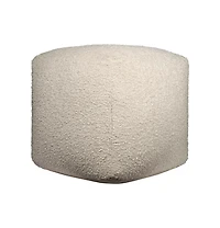 HomeRoots 18" Polyester Cube Outdoor Pouf Ottoman