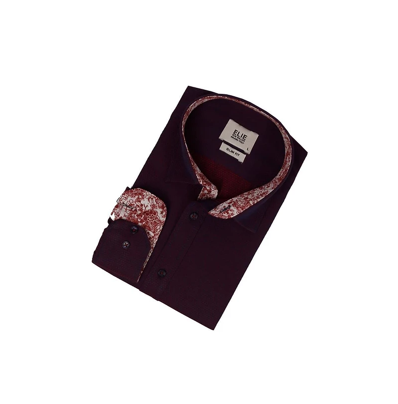 Elie Balleh Men's Slim Fit Trendy Button-Down Shirt