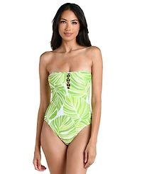 La Blanca Women's Serene Palm Non-Removable Cups One-Piece Swimsuit