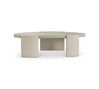 Bernhardt Arcadia 58" Oak Wire-Brushed Clay Oval Cocktail Table