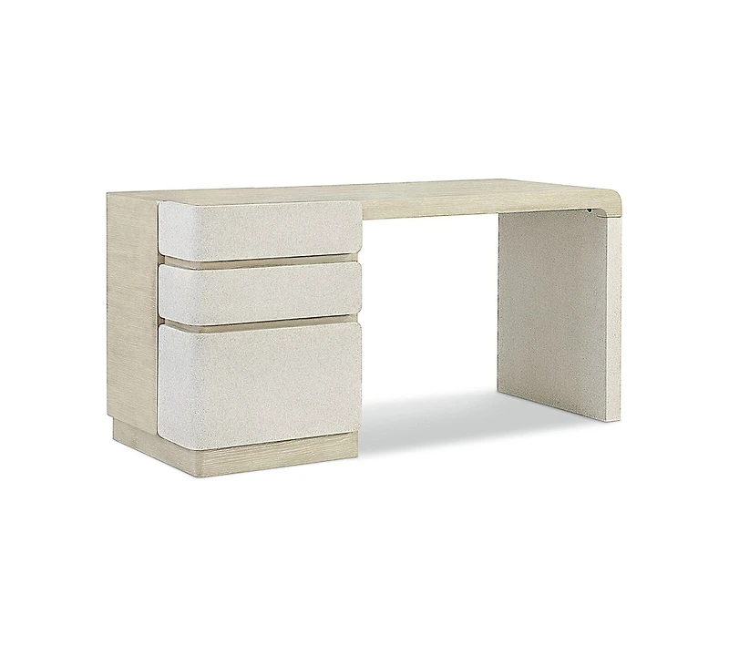 Bernhardt Arcadia 60" Oak & Raffia Wire-Brushed Clay Desk