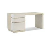 Bernhardt Arcadia 60" Oak & Raffia Wire-Brushed Clay Desk