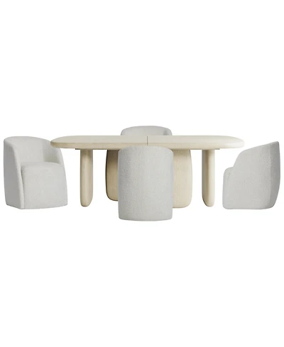 Bernhardt Arcadia 5-Piece Wooden Dining Set (Table & 4 Armchairs)