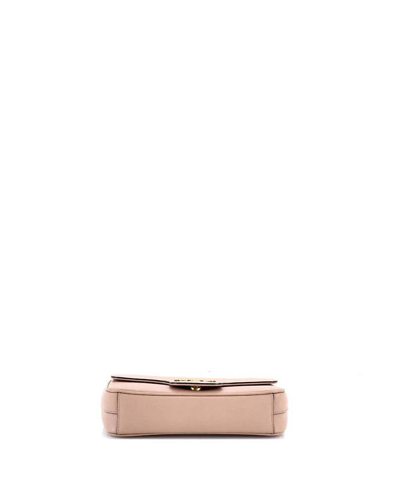 Pre-Owned Prada Small Pattina Flap Shoulder Bag Saffiano Leather
