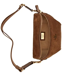 Lauren Ralph Lauren Suede Marcy Small Belt Handbag