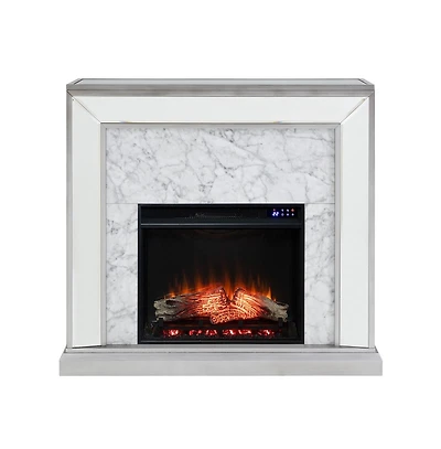 Augusta Home Trandling Mirrored Electric Fireplace