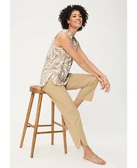 Olsen Women's Sleeveless Neo Zebra V-Neck Shell