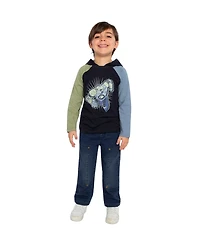 Deux par Deux Little Boys 6- 12 Raglan Hooded T-Shirt