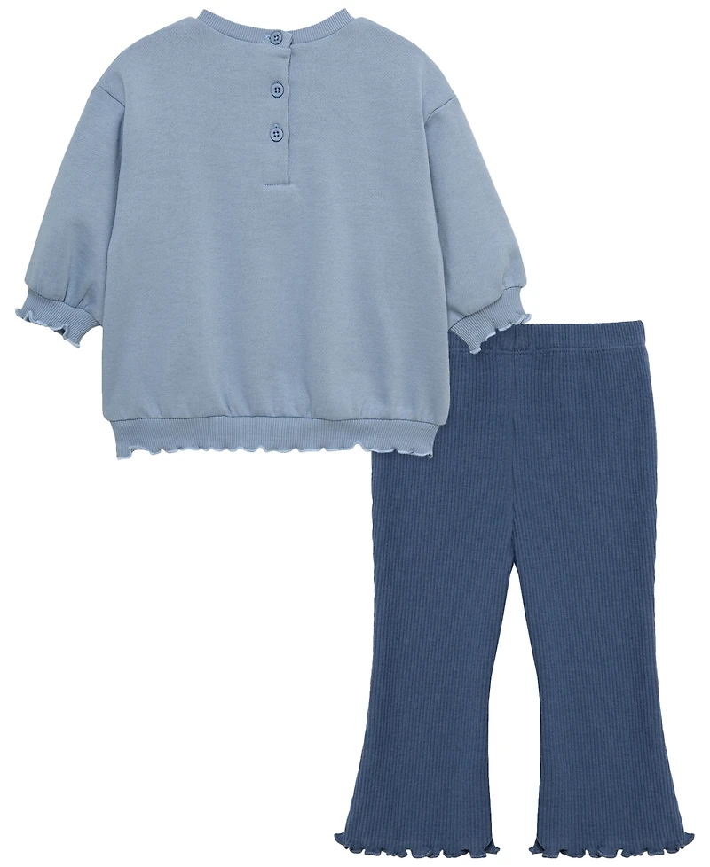 Little Me Baby Girls' Long-Sleeve Sweatshirt and Leggings, 2-Piece Set
