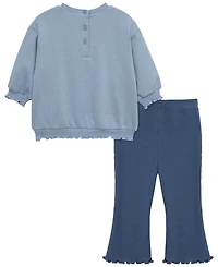 Little Me Baby Girls' Long-Sleeve Sweatshirt and Leggings, 2-Piece Set