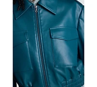 Kenneth Cole Women's Cropped Bomber Jacket