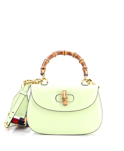 Pre-Owned Gucci Small Bamboo 1947 Top Handle Bag Leather