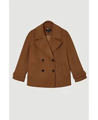 Karen Millen Women's Brushed Wool Double Breasted Short Coat