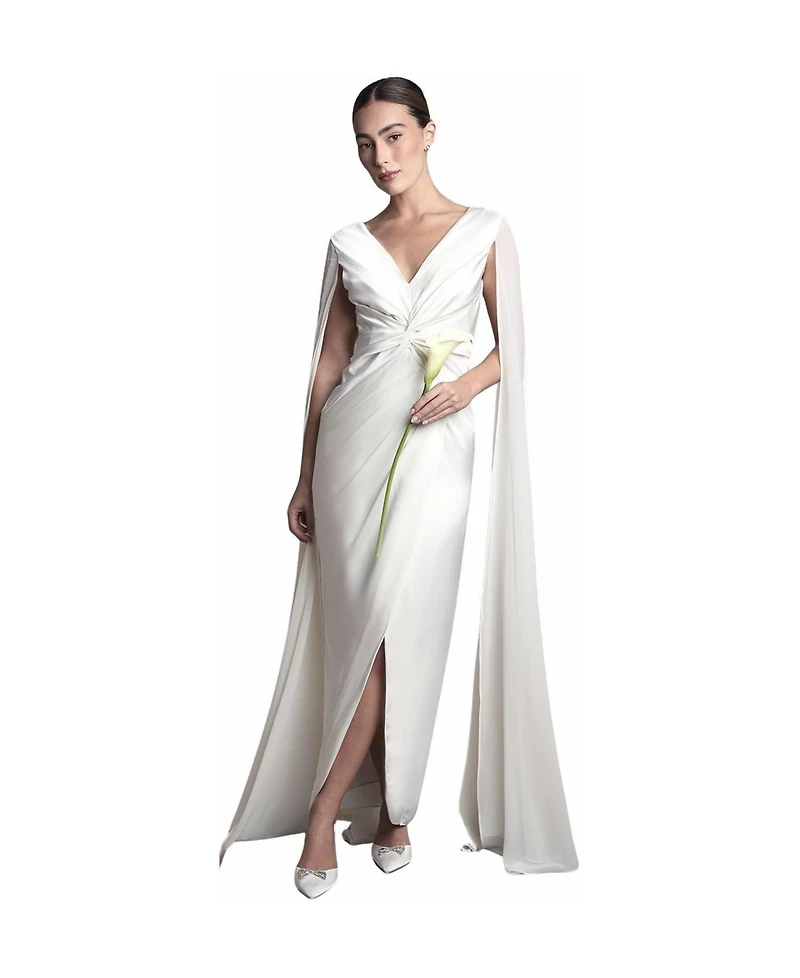 Coast Women's Cape Sleeve Satin Maxi Dress