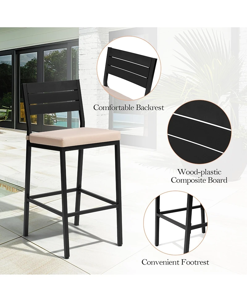 Pellebant Outdoor Indoor Barstools with Cushion