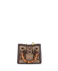 Pre-Owned Gucci Mini Diana Nm Bamboo Handle Tote Jumbo Gg Canvas