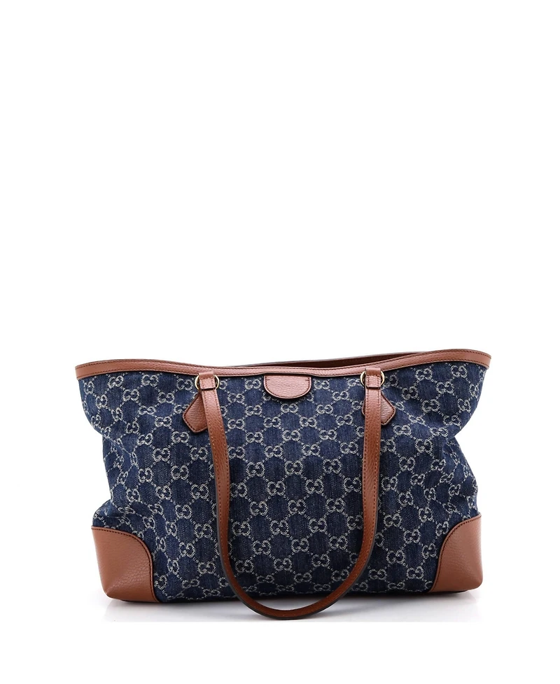 Pre-Owned Gucci Medium Ophidia Shopping Tote Gg Denim