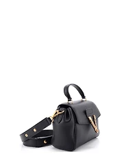 Pre-Owned Versace Small Virtus Top Handle Bag Leather
