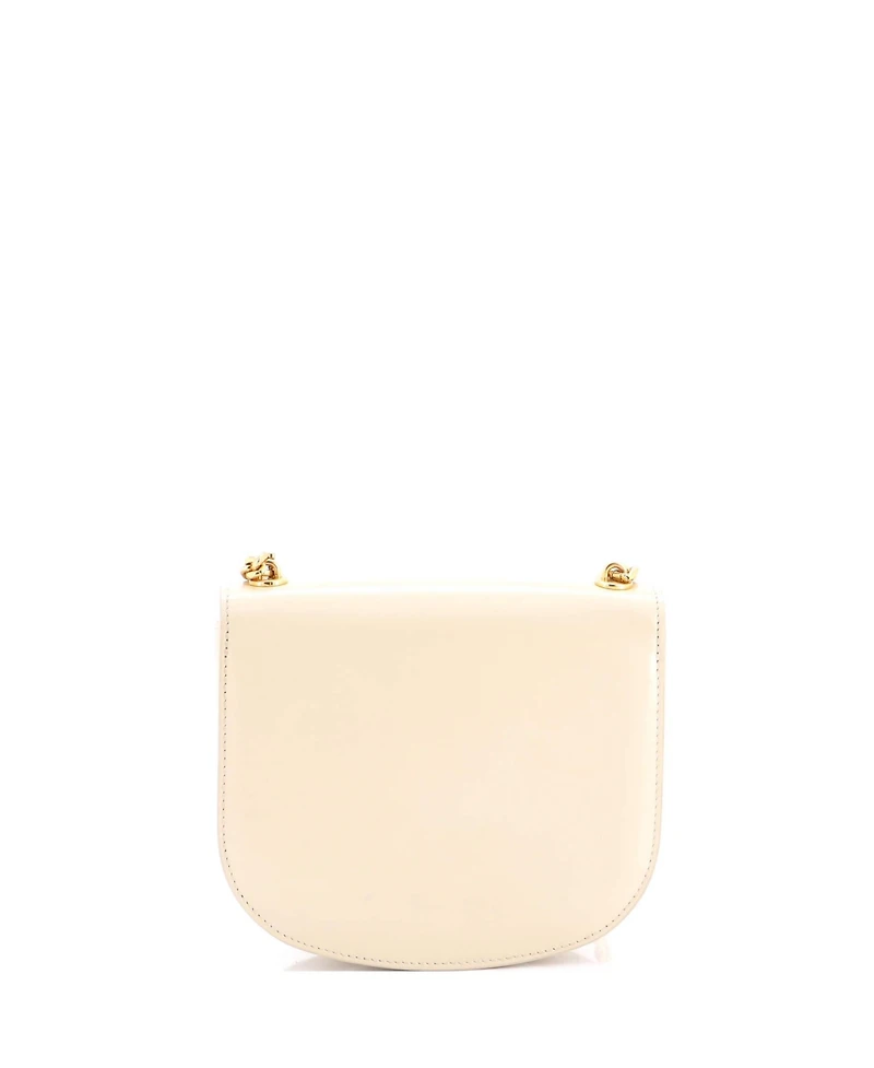 Pre-Owned Celine Triomphe Besace Clea Chain Flap Bag Leather