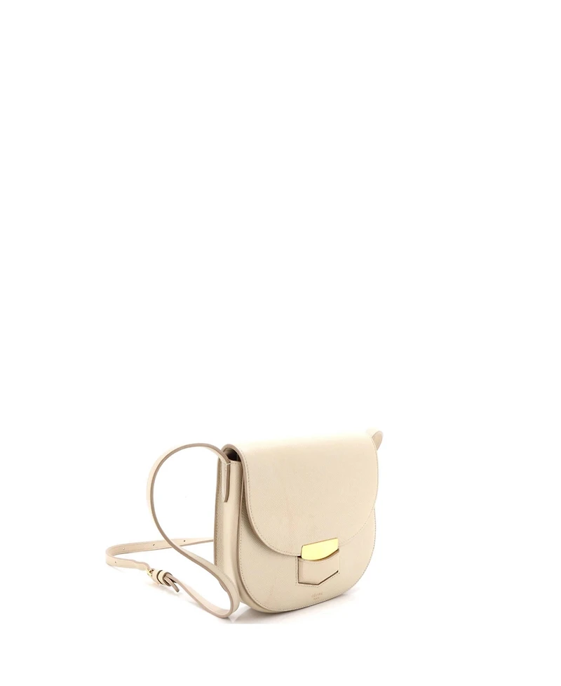 Pre-Owned Celine Small Trotteur Crossbody Bag Grainy Leather