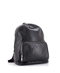 Pre-Owned Gucci Large Signature Pocket Backpack Guccissima Leather