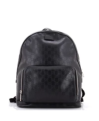 Pre-Owned Gucci Large Signature Pocket Backpack Guccissima Leather