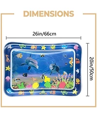 Cowin Tummy Time Baby Water Mat Inflatable Baby Toys for 3 6 12 Months
