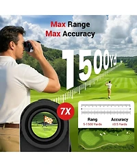 Cowin Golf Rangefinder 1500 Yard Slope Switch with Usb-c Recharge 7x Magnification and Magnetic Mount