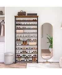 Slickblue Large 12-Tier Shoe Storage Rack Organizer for Home