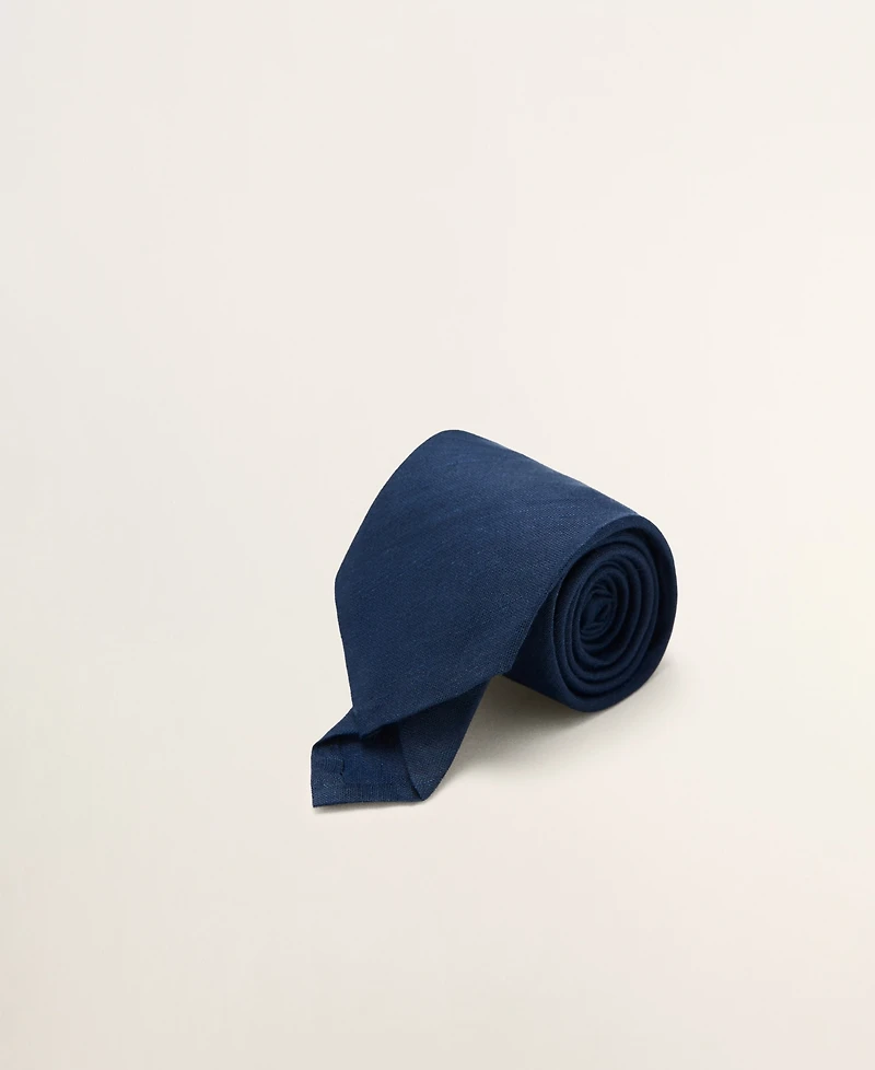 Mango Men's Solid Linen-Silk-Blend Tie