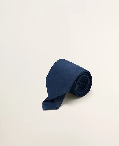 Mango Men's Solid Linen-Silk-Blend Tie