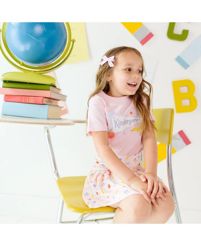 Sweet Wink Toddler Girls Kindergarten Pennant Short Sleeve T-Shirt