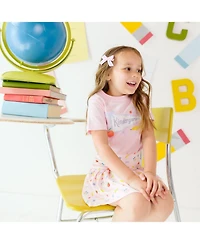 Sweet Wink Toddler Girls Kindergarten Pennant Short Sleeve T-Shirt