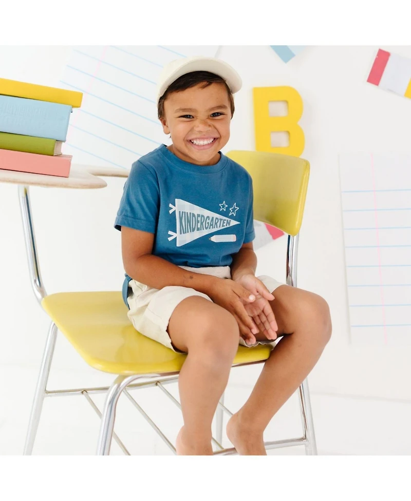 Sweet Wink Toddler Boys Kindergarten Pennant Short Sleeve T-Shirt