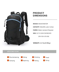 Mountaintop 40 Liter Hiking Backpack Lightweight Travel Backpack for Men Women Outdoor Camping Backpacking