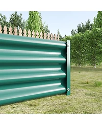 Streamdale Furniture 2PCS Green 6x3x1ft Metal Raised Rectangle Garden Planter Beds