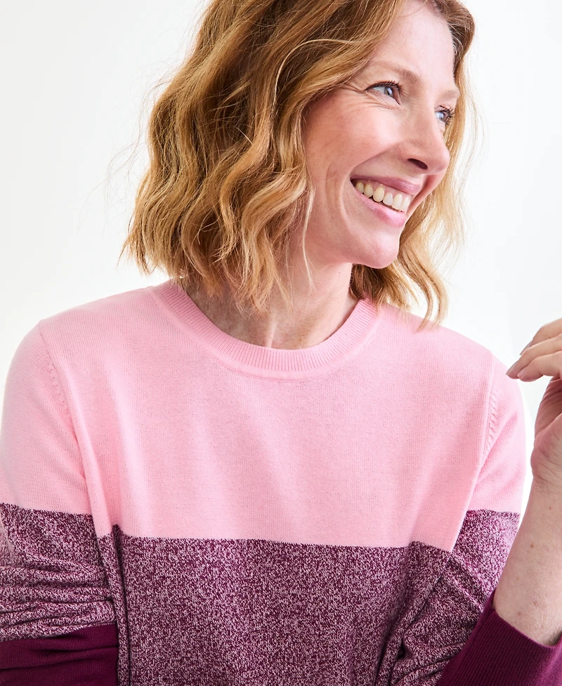 Style & Co Petite Crewneck Cotton Sweater, Macy's Exclusive