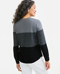 Style & Co Petite Crewneck Cotton Sweater, Macy's Exclusive