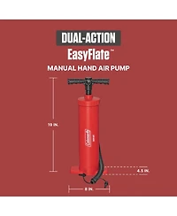 Coleman EasyFlate Dual-Action Manual Air Pump, Hand Pump Inflator with Adapters