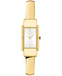 Calvin Klein Women's Moderne Gold-Tone Stainless Steel Bangle Bracelet Watch 15mm
