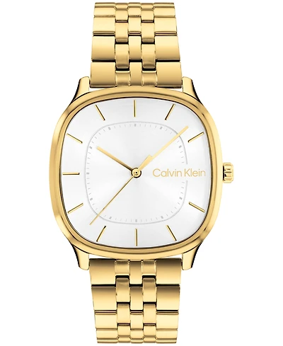 Calvin Klein Men's Ck Shape Gold-Tone Stainless Steel Bracelet Watch 37mm